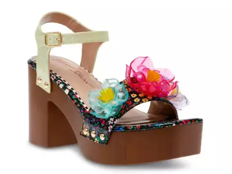 Сандалии Elayne Platform Sandal Betsey Johnson, черный/мультиколор