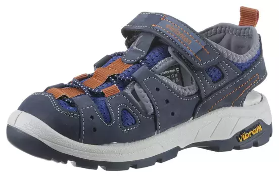 Сандалии ELEPHANT "PIPERY PILIO WMS: Wide" Elefanten, цвет Dunkelblau-Orange-Royalblau