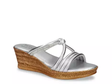 Сандалии Elvera Wedge Sandal Easy Street, серебряный/металлик