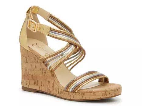 Сандалии Elyzara Wedge Sandal Jessica Simpson, цвет gold_silver_coppercombometallic