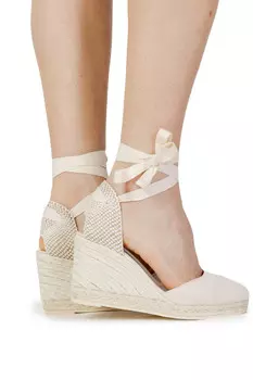 Сандалии ESPADRILLES из хлопка, белый