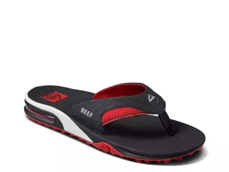 Сандалии Fanning Pregame Flip Flop Reef, черный/красный