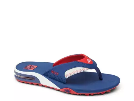 Сандалии Fanning Pregame Flip Flop Reef, синий/белый/красный