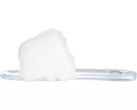 Сандалии Faux Fur Dusk Slide Journee Collection, белый