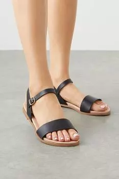 Сандалии Faye на плоской подошве с очень широким кроем Dorothy Perkins, черный