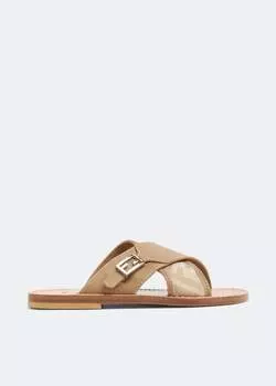 Сандалии Fendi FF Slide, бежевый