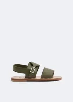 Сандалии Fendi Leather, зеленый