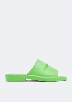 Сандалии Ferragamo Giuneva Slide, зеленый