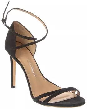 Сандалии Ferragamo Ines XS из замши Salvatore Ferragamo, черный