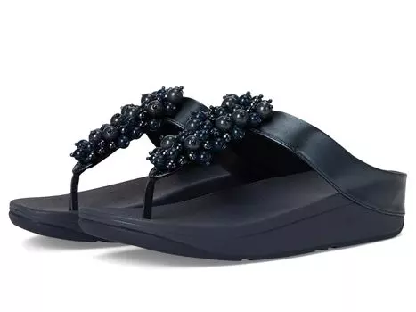 Сандалии FitFlop Fino Bauble-Bead Toe-Post Sandals, цвет Midnight Navy