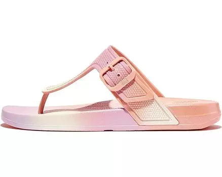 Сандалии FitFlop Iqushion Iridescent Adjustable Buckle Flip-Flops, цвет Urban White Iridescent