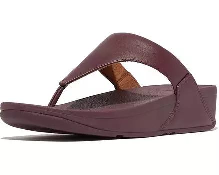 Сандалии FitFlop Lulu Leather Toe-Post Sandals, цвет Mauve Wine