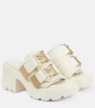 Сандалии Flash с кожаной отделкой Bottega Veneta, белый