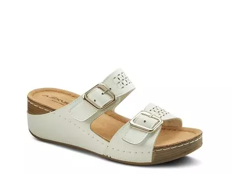 Сандалии Flexus by Spring Step Thrume на танкетке, белый