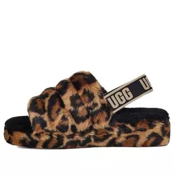 Сандалии fluff yeah 'leopard' Ugg, коричневый