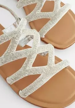 Сандалии Forever Comfort Beaded Next, белый