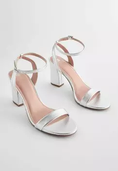 Сандалии FOREVER COMFORT BLOCK HEEL Next, серебро