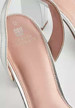 Сандалии FOREVER COMFORT BLOCK HEEL Next, серебро