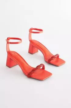 Сандалии Forever Comfort на блочном каблуке Next, оранжевый