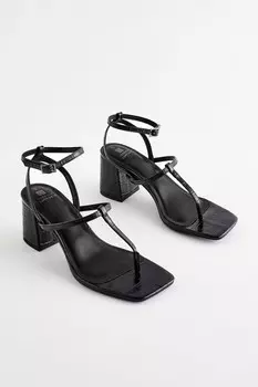 Сандалии Forever Comfort на высоком каблуке Next, черный