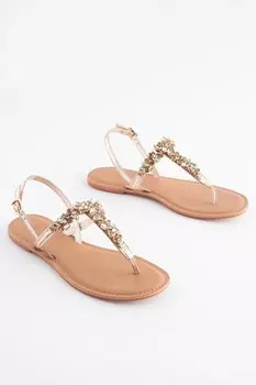 Сандалии Forever Comfort с кристаллами Next, желтый