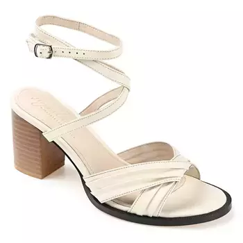 Сандалии Freeda на блочном каблуке Journee Signature, белый