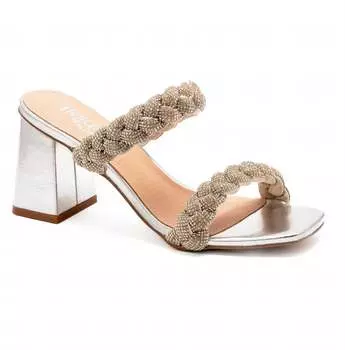 Сандалии French Kiss в серебристом цвете Corkys Footwear, серебряный