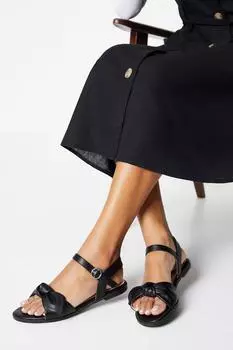 Сандалии Freya на плоской подошве с бантом Dorothy Perkins, черный