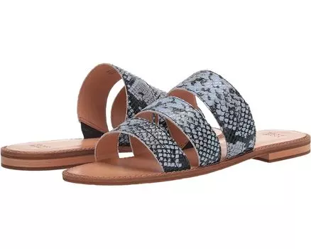 Сандалии Frye Evie 3 Band Slide, цвет Blue Snake Printed Leather