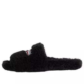 Сандалии furry slides 'black' Balenciaga, черный