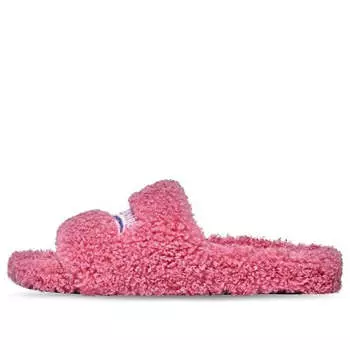 Сандалии furry slides 'pink' Balenciaga, розовый
