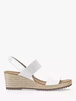 Сандалии Gabor Spice Wide Fit Leather Strap Wedge, белый