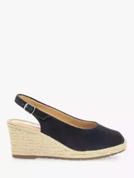 Сандалии Gabor Tandy Wide Fit Peep Toe Wedge, цвет dark blue