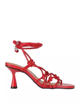 Сандалии Ganni, красный