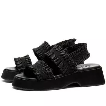 Сандалии GANNI Smock Flaftorm, черный