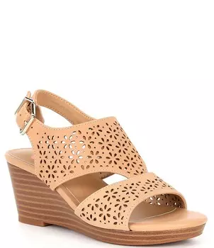 Сандалии GB Girls' Mae Perfed на танкетке (молодежная), бежевый