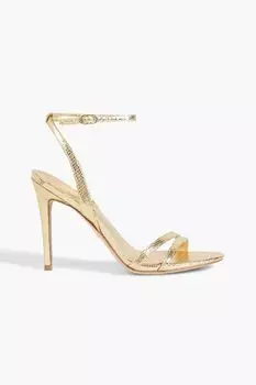 Сандалии Gemmie из кожи со змеиным эффектом и эффектом металлик SAM EDELMAN, золотой