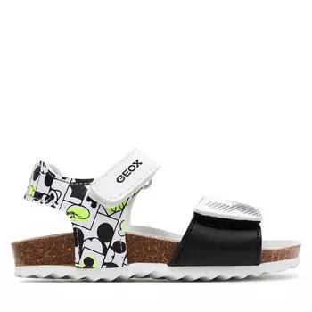 Сандалии Geox B Sandal Chalki Boy B152QC 000BC C0552 S White/Fluo Yellow, желтый белый