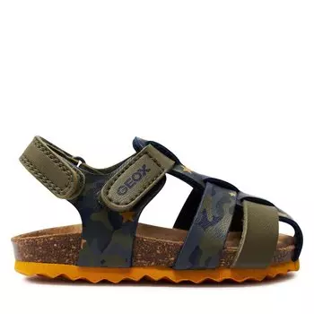 Сандалии Geox B Sandal Chalki Boy B452QA 00454 C3375 M Sage/Ochreyellow, зеленый