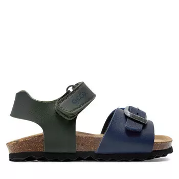Сандалии Geox B Sandal Chalki Boy B922QA 000BC C3024 M Dk Green/Navy, зеленый