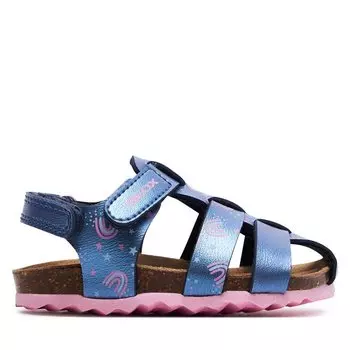Сандалии Geox B Sandal Chalki Girl B452RA 000NF CF48T M Navy/Lt Pink, темно-синий