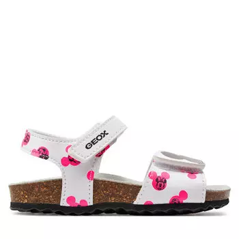 Сандалии Geox B Sandal Chalki Girl B452RB 000BC C1441 S White/Fluofuchsia, белый
