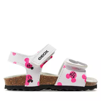 Сандалии Geox B Sandal Chalki Girl B452RB 000BC C1441 M White/Fluofuchsia, белый