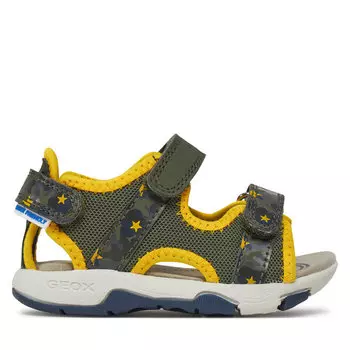 Сандалии Geox B Sandal Multy Boy B450FA 014CE C0629 M Military/Ochreyellow, хаки/желтый
