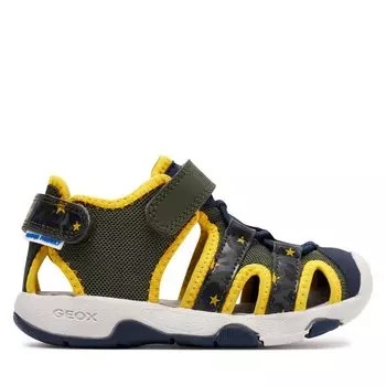 Сандалии Geox B Sandal Multy Boy B450FB 014CE C0629 S Military/Ochreyellow, хаки/желтый