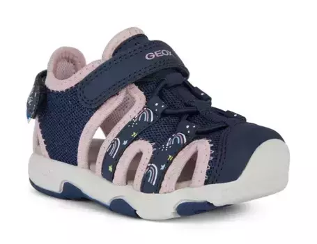 Сандалии Geox "B SANDAL MULTY GIRL", летняя обувь, обувь на липучке, сандалии, со специальной мембраной Geox, розовый
