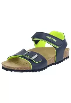 Сандалии Geox, цвет Navy/Lime