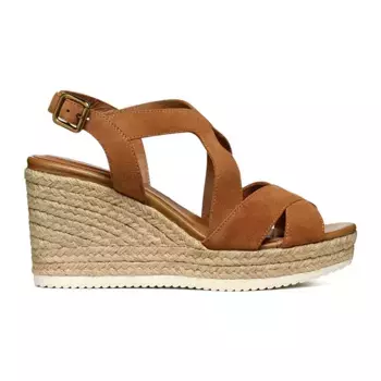 Сандалии Geox D35GVC00021 Ponza esparto wedge, коричневый