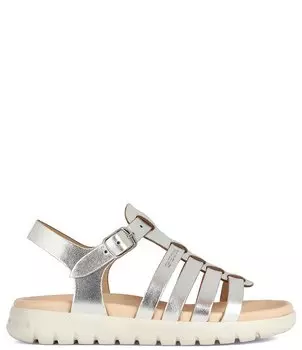 Сандалии Geox Girls' Soleima (Молодежь), серебро