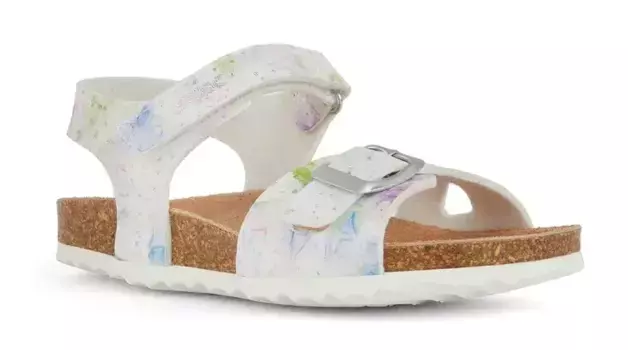Сандалии Geox "J ADRIEL GIRL C", летняя обувь, обувь на липучке, сандалии, с практичной застежкой-липучкой, розовый